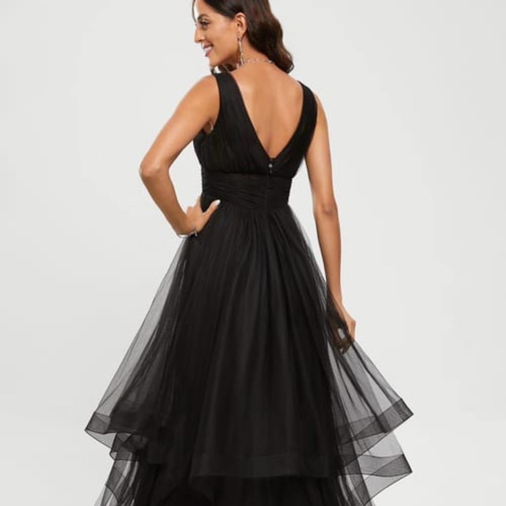 Chic Midnight Blue High-Low Dress - Picture 5 of 12